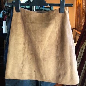 Aritzia suede brown skirt